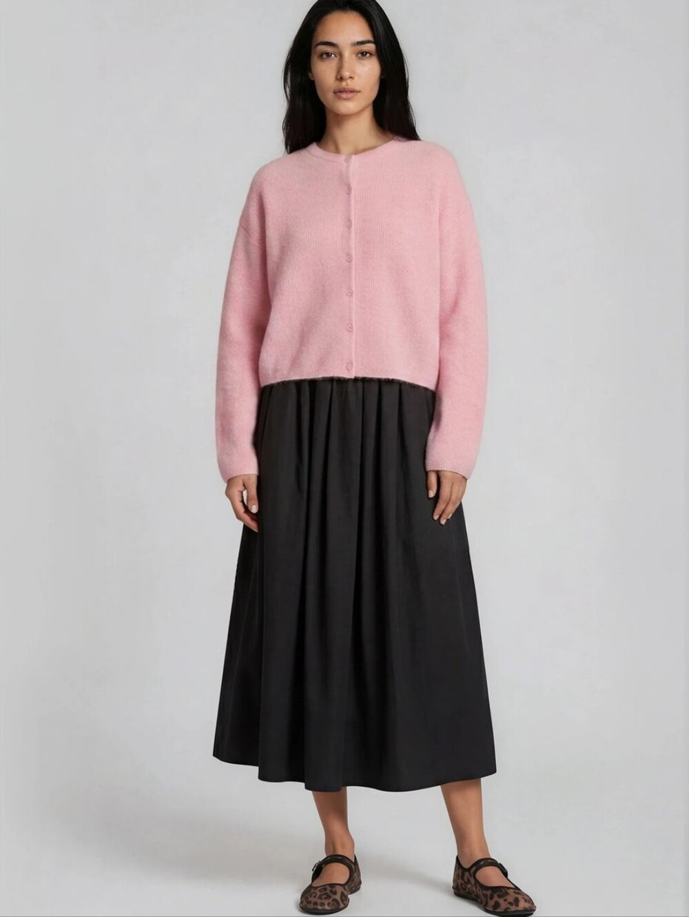 Dean Skirt & Other Ayories - Black Midi Gathered Skirt